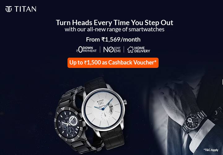Titan watches on outlet bajaj emi card