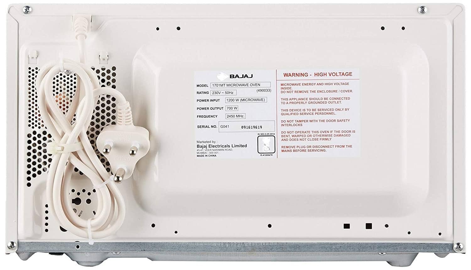 Bajaj micro sales oven 1701 mt