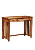 Aaram By Zebrs Modern Furniture Sheesham Wood Study Table with 2 Drawers Storage for Office Desk Table, (Natural Finish)