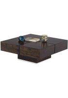 Aaram By Zebrs Modern Furniture Solid Sheesham Wood Center Table/Coffee Table/Tea Table for Home Living Room (Walnut)