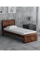 Aaram by Zebrs Woodway Solid Wood Single Bed In Provincial Teak Finish