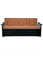 Apka Interior Metal Sofa Cum Bed with Hydraulic Storage (Finish Color Black)