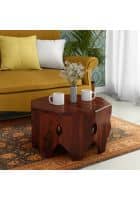 Apka Interior Honey Oak Wooden Coffee Table