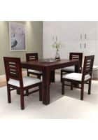 Apka Interior Maple Oak Finish 4 Seater Dining Table Set