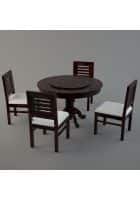 Apka Interior Sheesham Wooden Round Dining Table Set