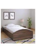 @home by Nilkamal Addison Single Bed with Storage (Classic Walnut)