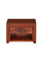 @home by Nilkamal Antwerp Solid Wood Nightstand With Drawer Storage (Espresso)