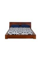 @home by Nilkamal Antwerp Solid Wood Queen Bed Without Storage (Espresso)