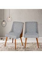 At Home By Nilkamal Bento Solid Wood Dining Chair Set Of 2 (Walnut)