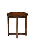 @home by Nilkamal Crater Solid Wood Side Table (Walnut)