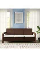 @home by Nilkamal Goa 3 Seater Sofa With Cushion (Rust Brown)