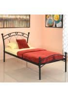 @home by Nilkamal Hydra Single Bed Without Storage (Black)