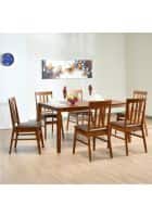 @home by Nilkamal Leaf 6 Seater Dining Set (Walnut)