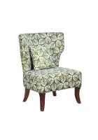 @home by Nilkamal Leafy Fabric Chair Green and White