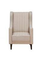 At Home By Nilkamal Leroy Fabric Upholstered Wingback Arm Chair (Beige)