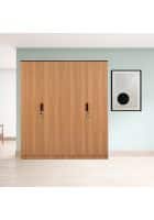 @home by Nilkamal Milford Engineered Wood 4 Door Without Mirror Wardrobe (Urban Teak)