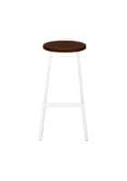 At home By Nilkamal Oval Bar Stool (Country Light and White)