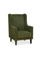 @home by Nilkamal Shelton Fabric Wing Back Arm Chair (Green)