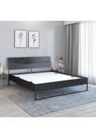 @home by Nilkamal Urbenia Engineered Wood Without Storage King Bed (Black)