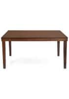 @home by Nilkamal Olenna 6 Seater Solid Wood - Rubber Wood Dining Table in walnut Color