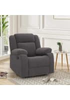 Duroflex Avalon Fabric Single Seater Recliner in Grey Color