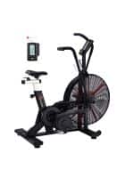 PowerMax BA-2500C Commercial Air Bike Exercise Cycle with Moving Handle Free Installation Suitable Fitness Equipment Machine for Home, Office, Commercial Gym, Black