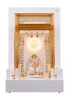 Bhagyashali - Wooden Mandir 3 FT Height With Drawer And Lights