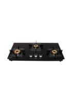 Carysil Hornet 3 Burner Cooktop Manual Ignition Black