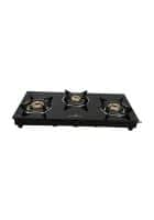 Carysil Maple 3 Burner Cooktop Manual Ignition Black