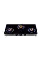 Carysil Piano 3 Burner Cooktop Manual Ignition Black