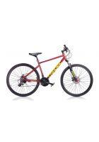 Cradiac Gunner Pro Maroon Suspension Hybrid Bike Shimano 21 Speed Unisex Cycle