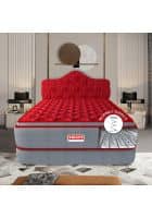Coirfit Luxurino Pillow Top 6 inch King Bonnell Spring Mattress (Red, 72 x 72 inch)