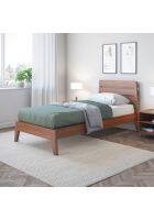 Durian Leeds Solid Wood Single Bed (Finish Color - Brown, Knock Down)