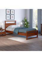 Durian Turner Solid Wood Single Bed (Finish Color - Brown, Knock Down)