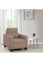 Duroflex Ease Brown Fabric 1 Seater Sofa