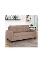 Duroflex Ease Brown Fabric 3 Seater Sofa