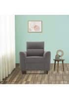 Duroflex Ease Grey Fabric 1 Seater Sofa