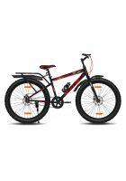 GANG COLLIDE Non-Suspension Dual Disc Brake with IBC Single Speed 24T Mountain Cycle (Black, Red)