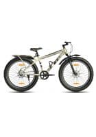 GANG FIRE Front Suspension Dual Disc Brake with IBC Single Speed 24T, Frame Size 14.5 Inches Mountain Cycle (Cream Yellow, Black)