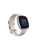 Fitbit Sense 2 Smartwatch With Water Resistance Lunar White And Platinum Aluminium