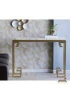 Furniture Adda Metal & Marble Phoe Table Console (Brushed Gold)