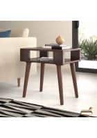 Furniture Adda Sheesham Sniper Wooden End Table Side (Natural)