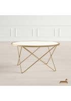 Furniture Adda Steel & Glass Rush Coffee Table (Gold)