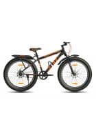 GANG FIRE Front Suspension Dual Disc Brake with IBC Single Speed 24T (Frame Size 14.5 inches) Mountain Cycle (Black, Orange)