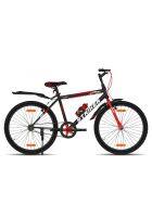 GANG STRIKER Non-Suspension V-Brake Single Speed 24T (Frame Size 17 inches) Mountain Cycle (Black, Red)