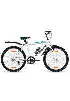 GANG STRIKER Non-Suspension V-Brake Single Speed 24T (Frame Size 17 inches) Mountain Cycle (White, Blue)