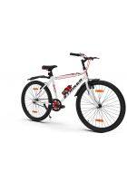 GANG STRIKER Non-Suspension V-Brake Single Speed 26T (Frame Size 18 inches) Mountain Cycle (White, Red)