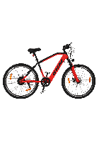 Gear Head Motors Dual L Series Disc Brakes And Front Suspension Frame Size 18 inch Electric Cycle For Unisex GHML002R (Matte Red)
