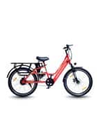 Gear Head Motors I Series Dual Disc Brakes And Front Suspension Frame Size 18.5 inch Electric Cycle For Unisex GHMI004R (Red)