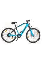 Gear Head Motors L Series Dual Disc Brakes And Front Suspension Frame Size 18 inch Electric Cycle For Unisex GHML002B (Matte Blue)